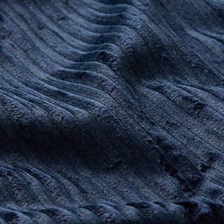 Stretch corduroy katoen-viscosemix effen – marineblauw, 