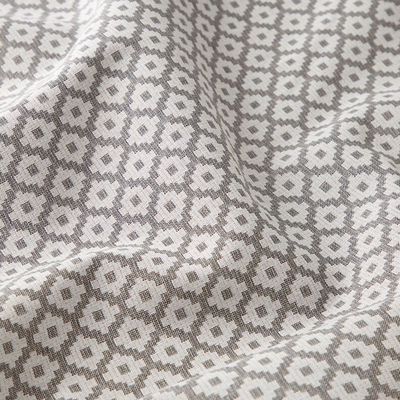 Outdoorstof jacquard Ruiten – grijs,  image number 2