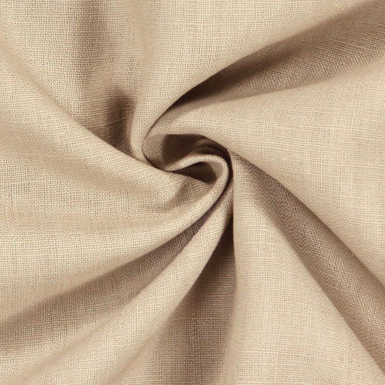Linnen stof Ramee mix medium – amandel,  image number 3