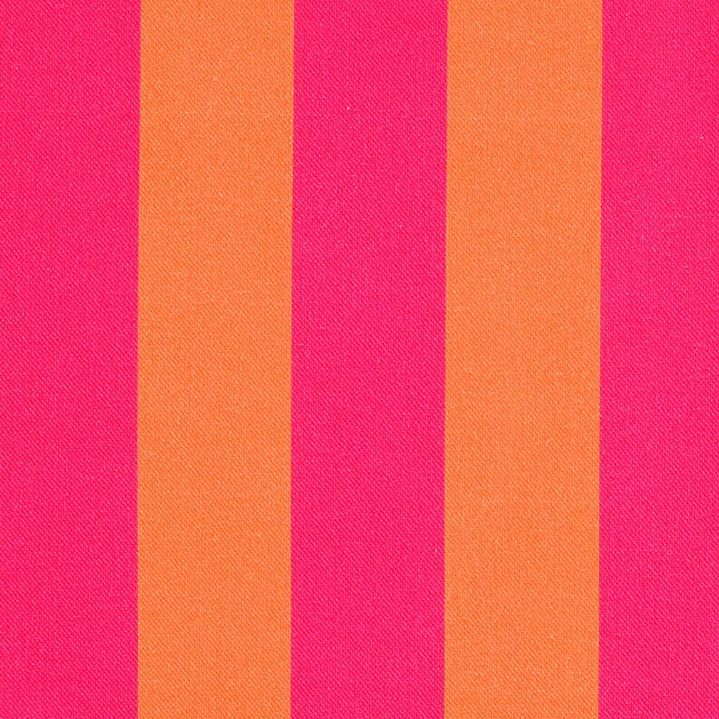 Decostof Half panama Blokstrepen – intens roze/oranje,  image number 1
