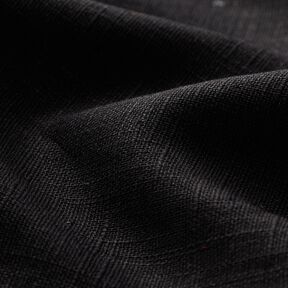 Linnen stof Ramee mix medium – zwart, 