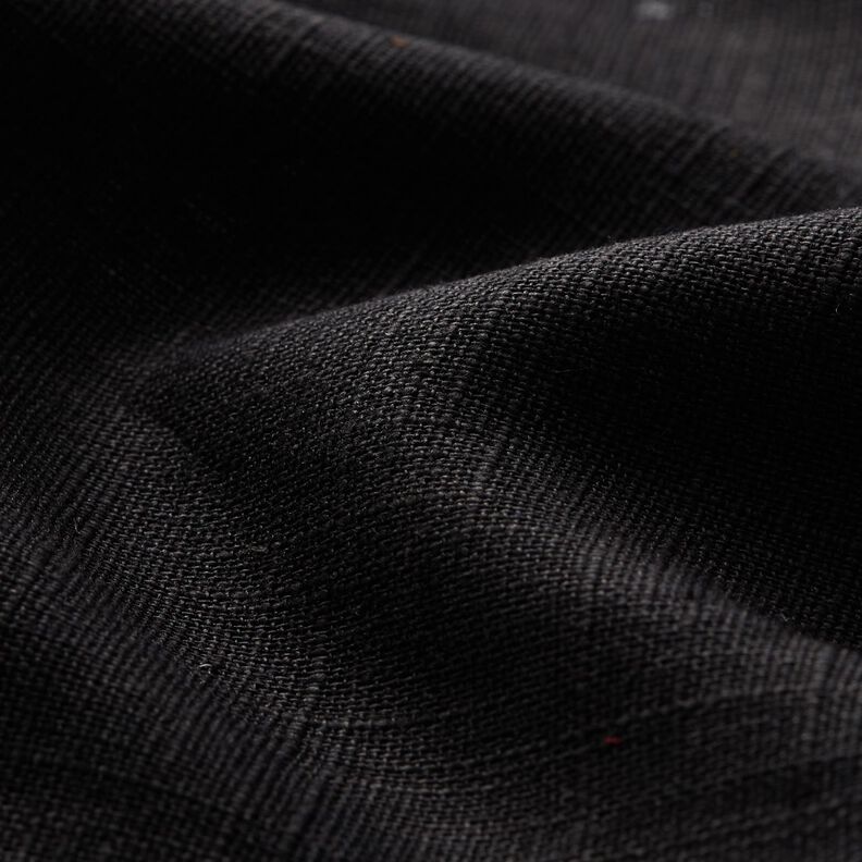 Linnen stof Ramee mix medium – zwart,  image number 2