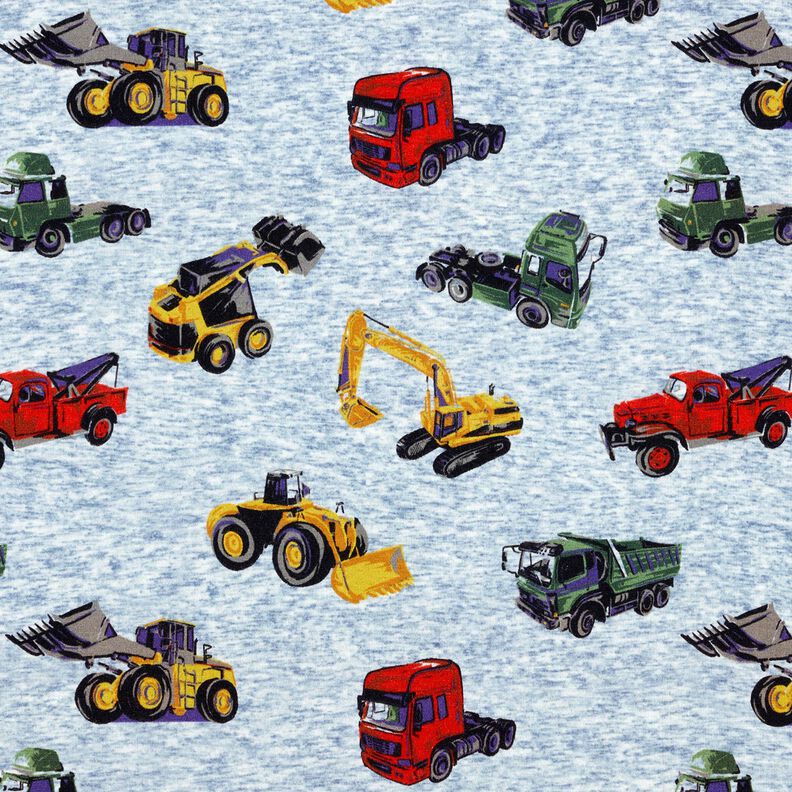 Alpenfleece Vrachtwagens en graafmachines – jeansblauw/grijs,  image number 1