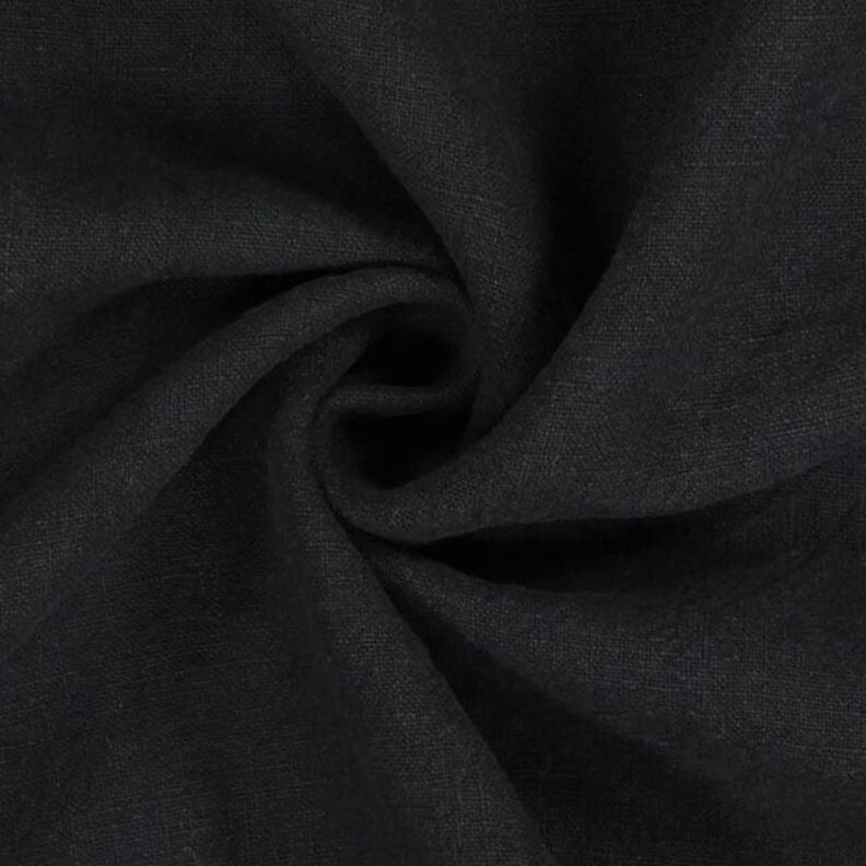 Ramie Linnen stof stone washed, zware kwaliteit – zwart,  image number 2