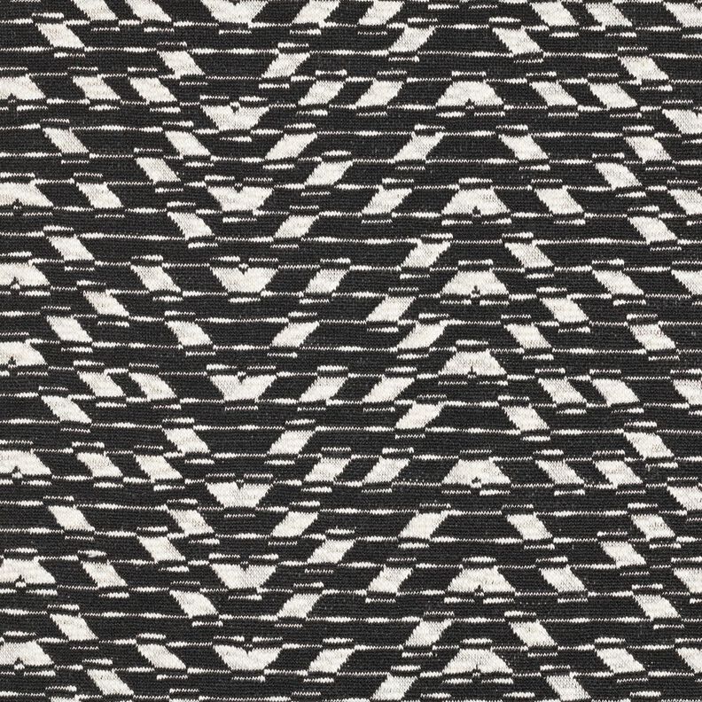 Gebreid jacquard geometrisch patroon – zwart/wit, image number 1
