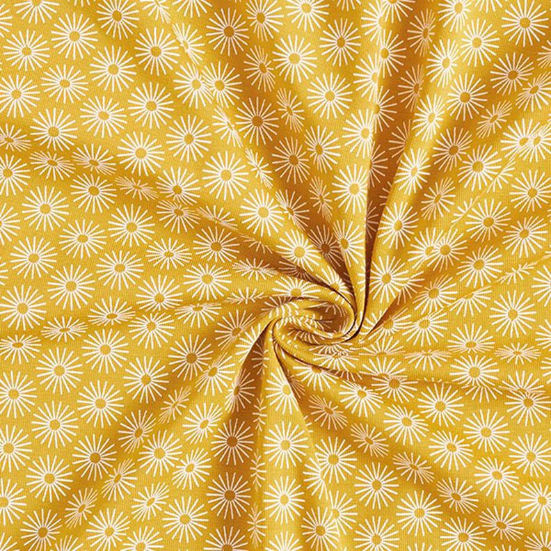 Katoenjersey bloemen laten schijnen – currygeel,  image number 3
