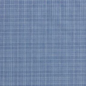 Overhemdenstof met fijne ruiten – wit/jeansblauw, 