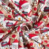 French Terry sommersweat Rendieren, Kerstman en sneeuwman – ecru,  thumbnail number 3