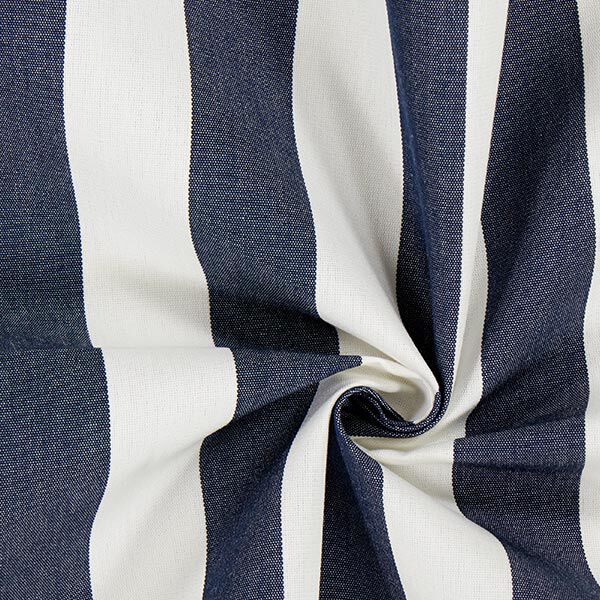 Luifelstof strepen Toldo – wit/marineblauw,  image number 2