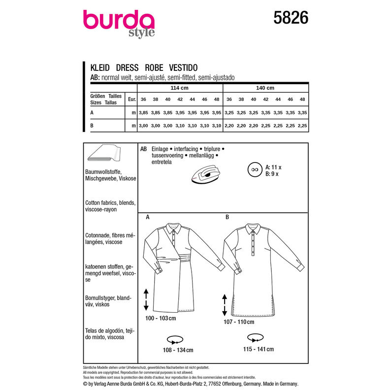 Jurk | Burda 5826 | 36-48,  image number 9