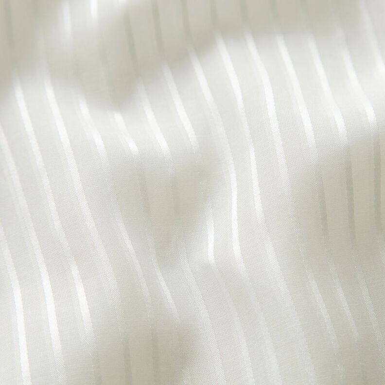 Voile zijdemix satijnen strepen – wit,  image number 2