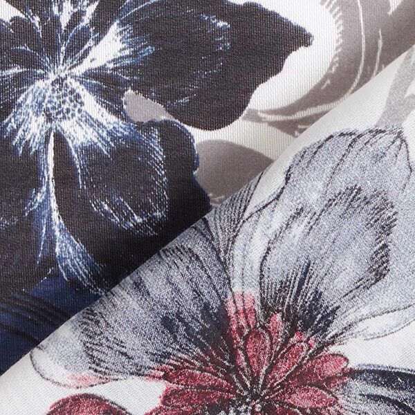 Zijde-viscose-satijn ornamentale bloemen – wit, image number 5