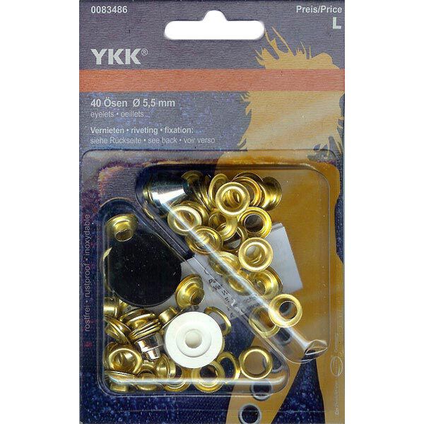 Zeilringen 4 – goud metalen | YKK,  image number 1