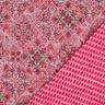Doorgestikte stof Doubleface Ruiten | Poppy Fabrics – intens roze/dennengroen,  thumbnail number 1