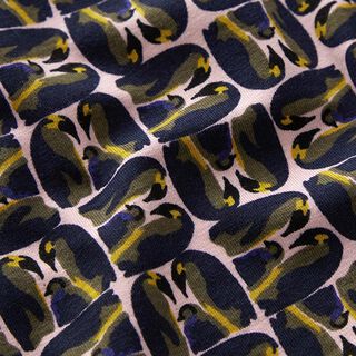 Katoenjersey pinguïnfamilie – roze, 