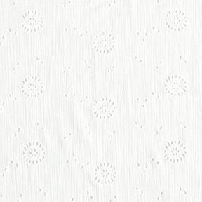 Mousseline/dubbel gehaakte stoffen Los borduursel Bloemen – wit, 