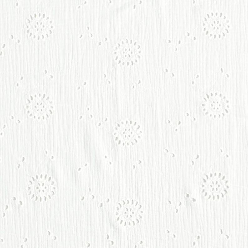 Mousseline/dubbel gehaakte stoffen Los borduursel Bloemen – wit,  image number 1