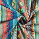 Gecoate katoen Etnische strepen – blauw/oranje,  thumbnail number 4