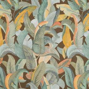 Decostof Half panama Bananenbladeren – koper/kaki, 