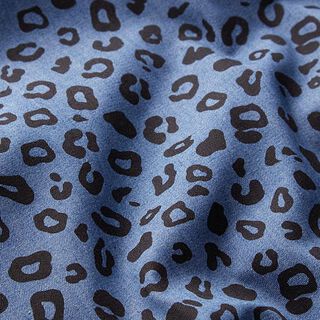 Chambray Luipaardpatroon – jeansblauw/zwart, 