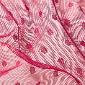 Softmesh stippen – donkerrood, 