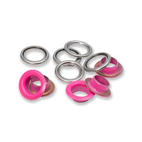 Oogjes met sluitringen [20 stuks | &Oslash; 11 mm] | Prym &ndash; pink/zilver metallic, 
