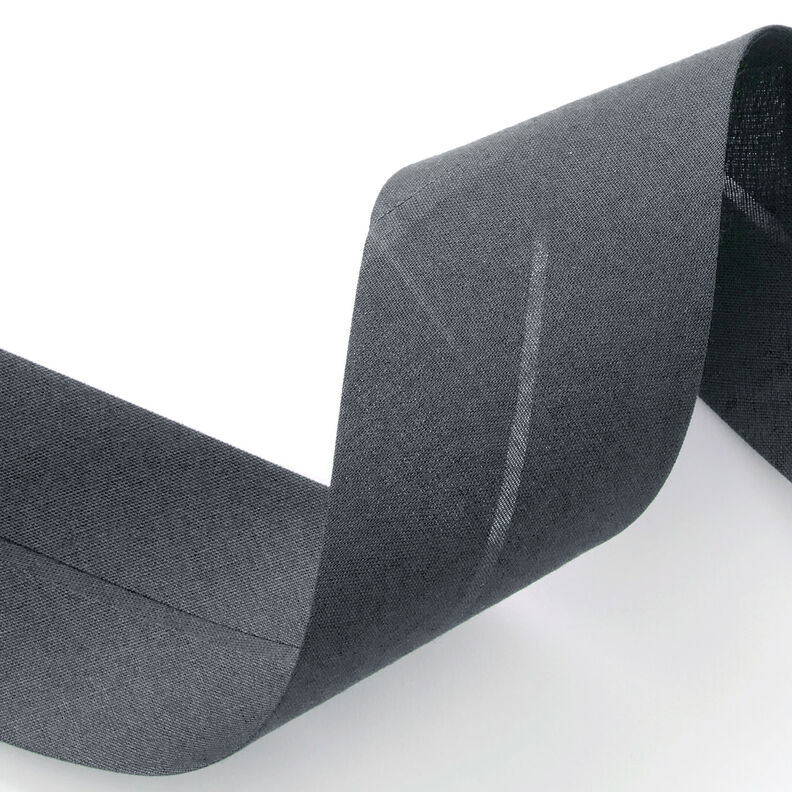 Biasband Polycotton [50 mm] – donkergrijs,  image number 2