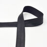 Elastisch bandje (rubberen vouw) glanzend [20 mm] – zwart,  thumbnail number 1