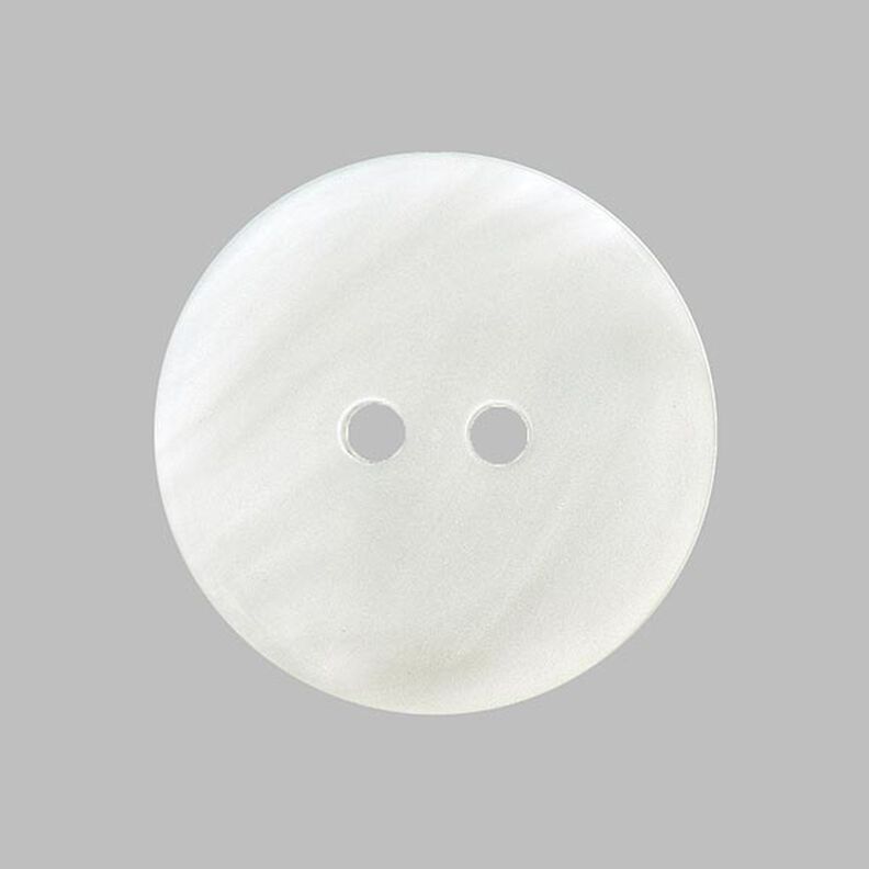 Kunststof knoop parelmoer basic - wit, image number 1