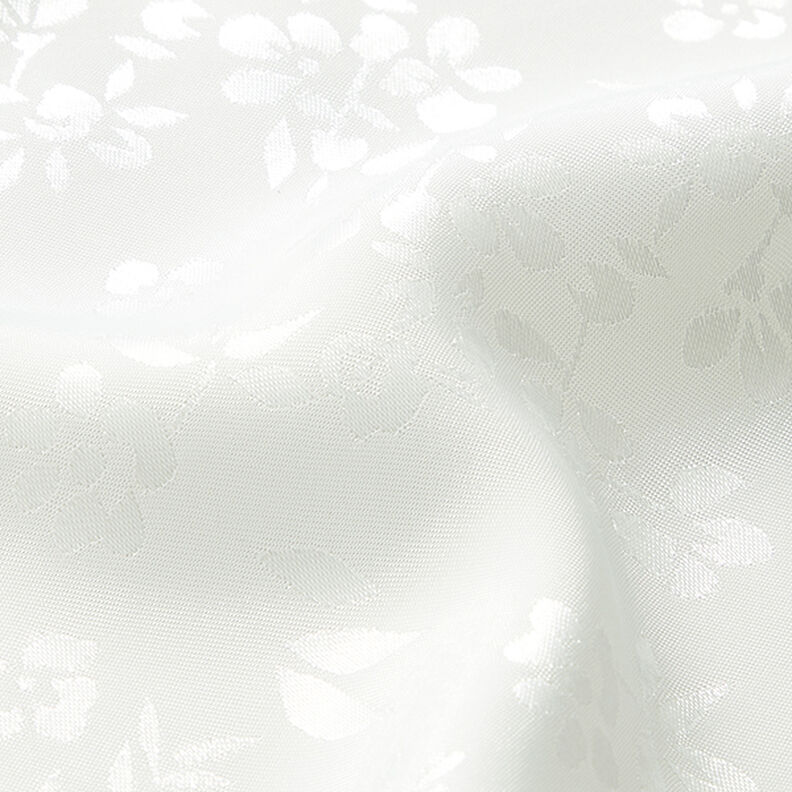 Satijnen voeringstof bloemen – wit,  image number 2