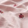 Mousseline/dubbel gehaakte stoffen opgestikte bloemen | Poppy Fabrics – licht oudroze,  thumbnail number 2