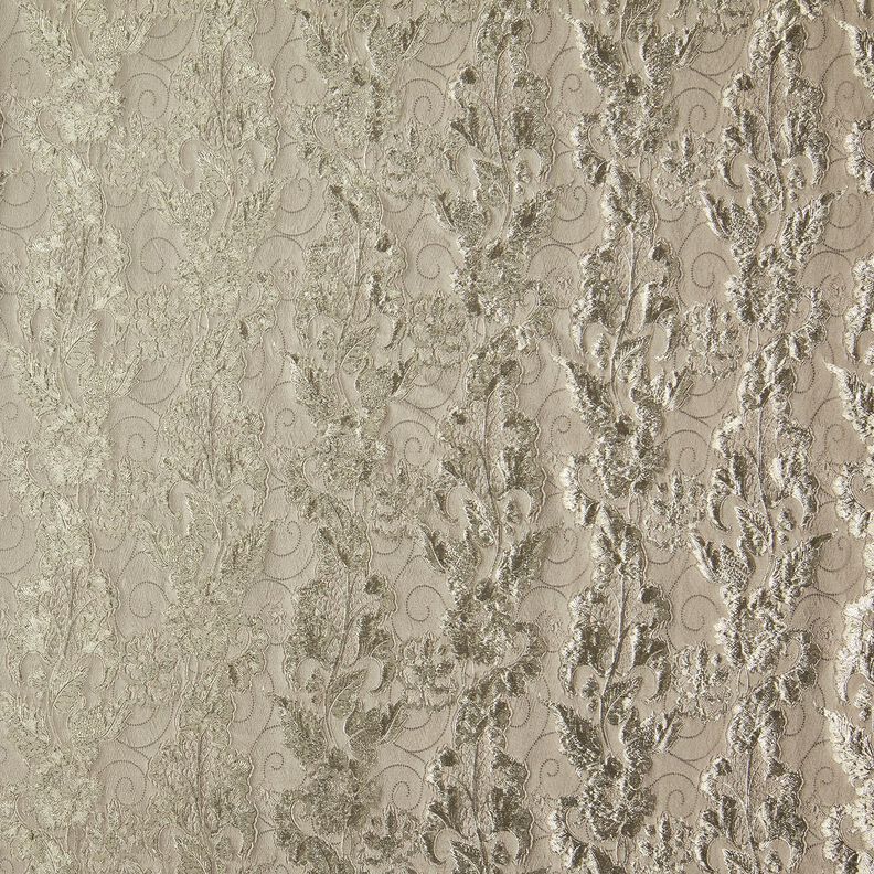 Kledingsjacquard Brokaat Bloemen – taupe,  image number 1