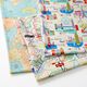 Decostof Half panama Vintage wereldkaart – licht turkoois,  thumbnail number 5