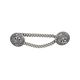 Metalen knopenset met ketting - zilver metalen,  thumbnail number 1