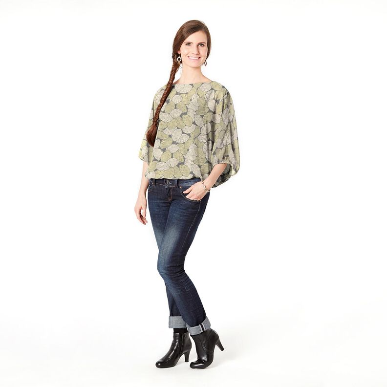 Chiffon Palmbladeren – zwart/cashew,  image number 5
