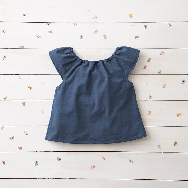 Katoenjersey medium effen – jeansblauw, image number 8