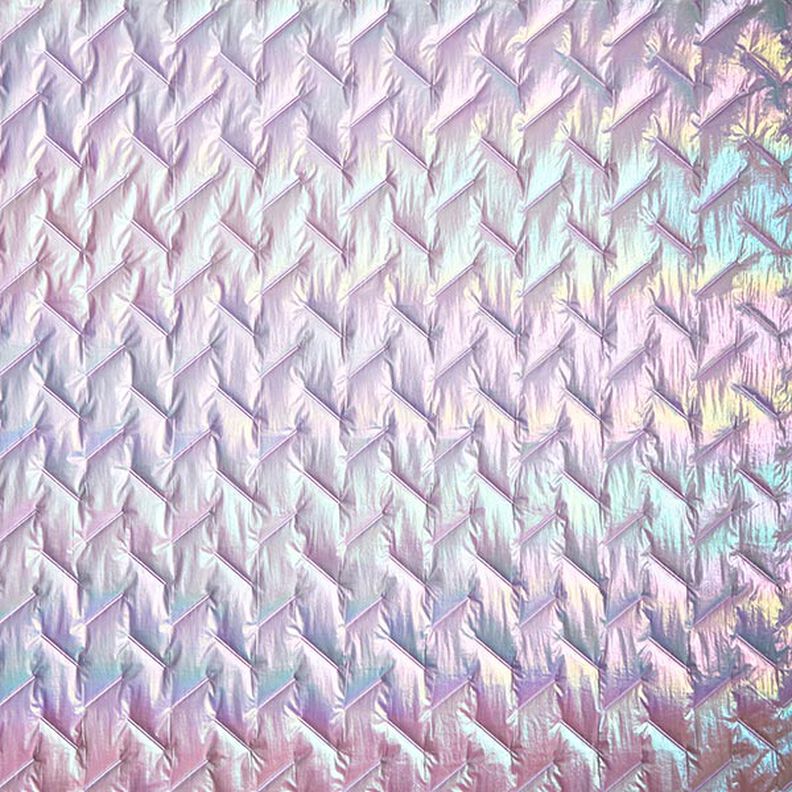 Doorgestikte stof Diagonaal patroon, iriserend – pastellila,  image number 8