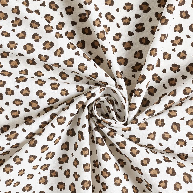 Katoenpopeline Luipaardprint – ivoor/reekalf, image number 3