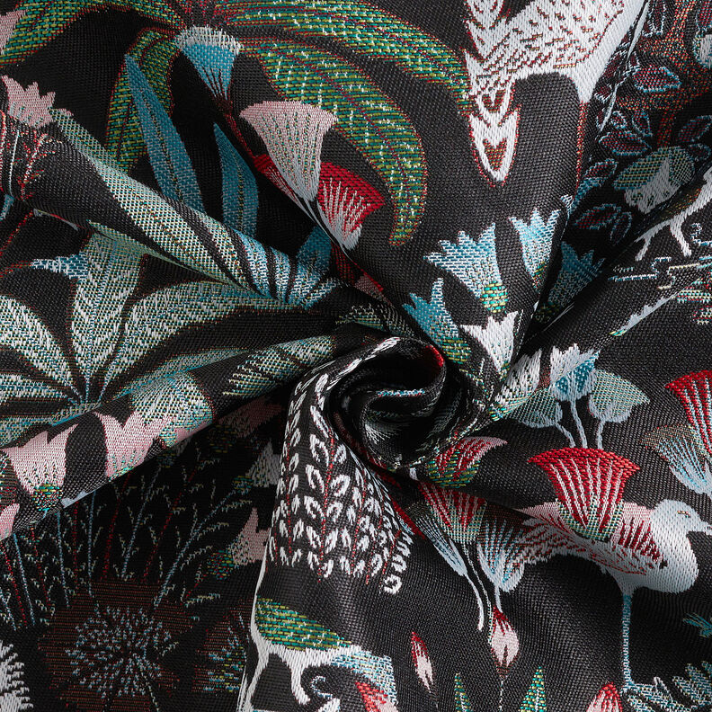 Decostof Gobelin paradijselijke plantkunde – zwart/groen, image number 4