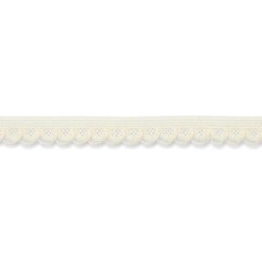 Elastische ruche [15 mm] – ecru, 