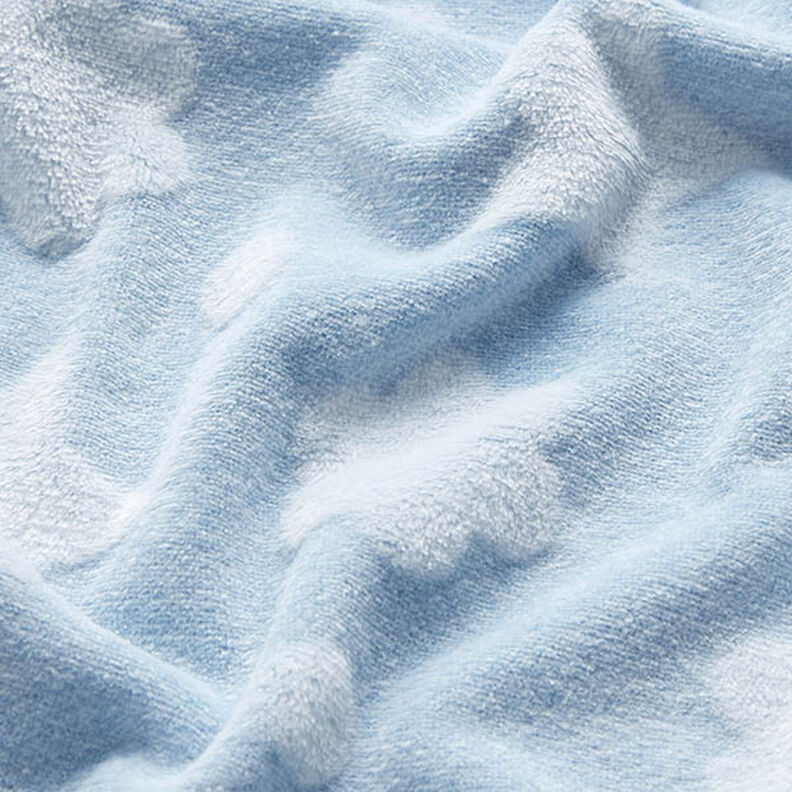 Gezellige fleece Sterren en bloemen – lichtblauw,  image number 2