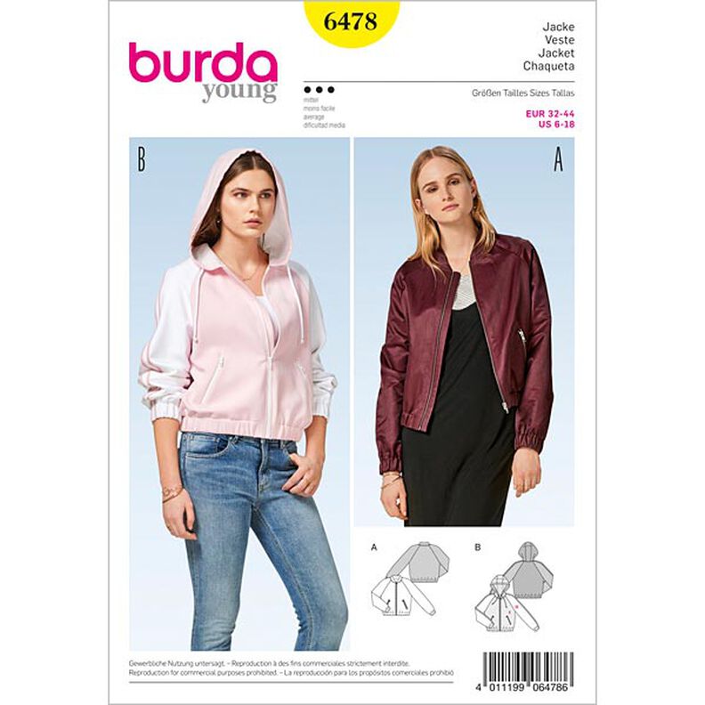 Jas | Blouson, Burda 6478 | 32 - 44,  image number 1