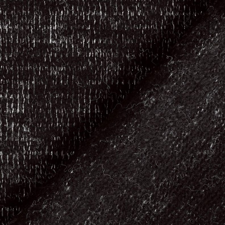 Breistof wolmix glittermelange – zwart/zilver metallic,  image number 5