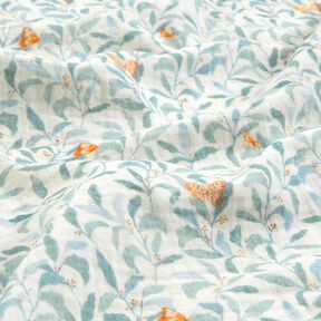 Mousseline/dubbel gehaakte stoffen Weide met vlinders Digitaal printen | Poppy Fabrics – ivoor, 