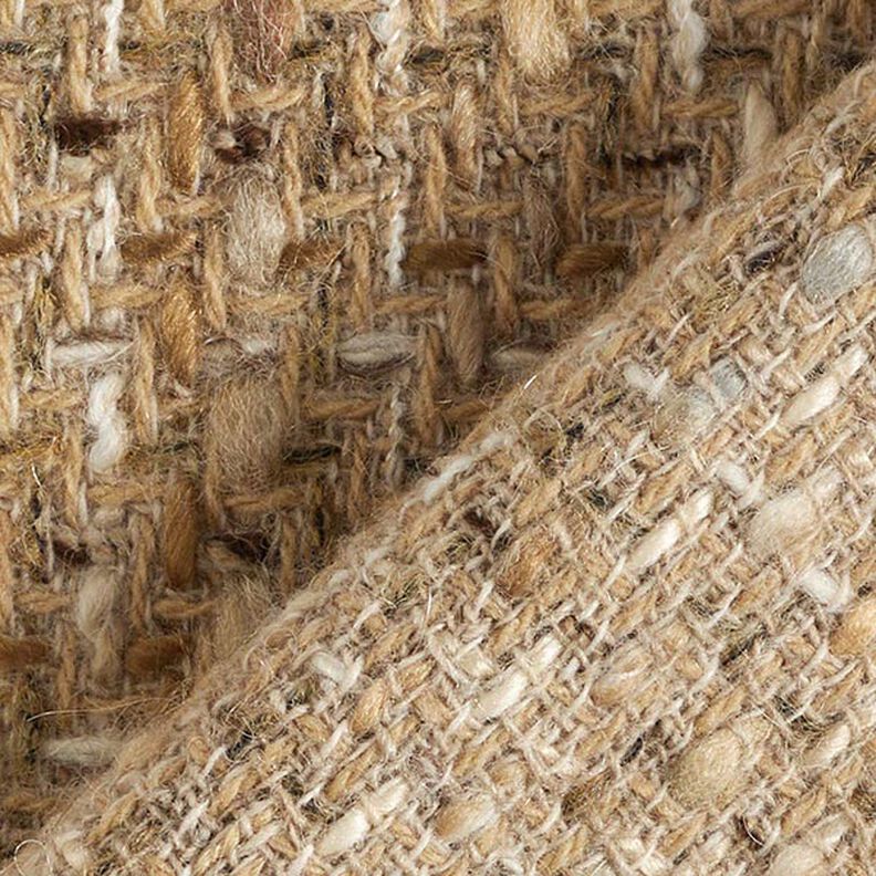 Mantelstof scheerwolmix melange – donkerbeige,  image number 6