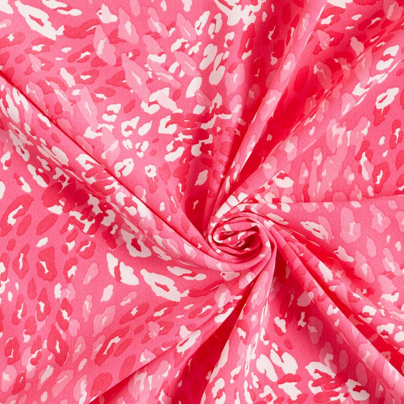 Crêpe abstract luipaardpatroon – intens roze,  image number 3