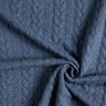 Jerseyjacquard cloqué kabelsteekpatroon – jeansblauw,  thumbnail number 3