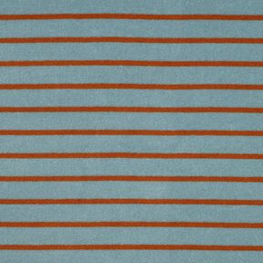 Badstof jersey Strepen | Poppy Fabrics – duifblauw/koper, 