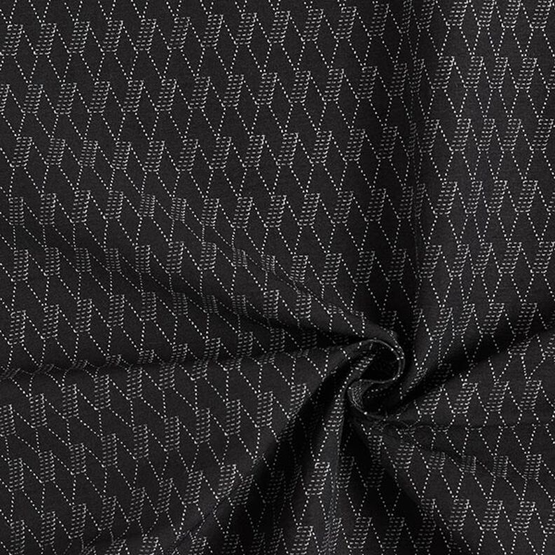 Stretch jeans abstracte ruiten – zwart,  image number 3