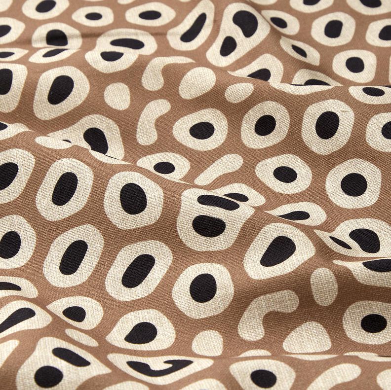 Decostof Half panama abstract luipaardpatroon – lichtbruin/cashew,  image number 2